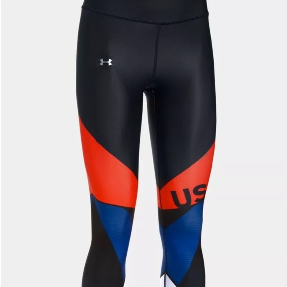 (CLOSET CLOSING FINAL SALE) Under Armor USA Sports Bra and Leggings Set - Picture 2 of 15